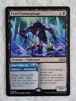 MTG Cruel Somnophage #222 Wilds of Eldraine Magic Gathering Card Rare NM - Image 1