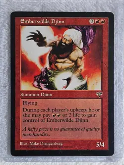 MTG Emberwilde Djinn - Mirage (MIR) 1996 Magic The Gathering Card Rare NM - Image 4