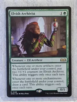 MTG Elvish Archivist #168 Wilds of Eldraine Magic the Gathering Card Rare NM - Image 5