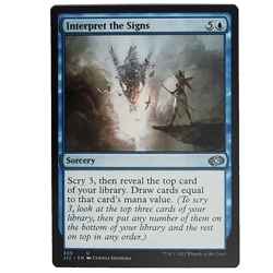x1 Interpret the Signs J22 MTG M/NM Uncommon Blue Sorcery Jumpstart 2022 TCG CCG - Image 1