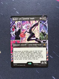 Black Cat, Cunning Thief Borderless Marvel's Spider-Man Rare (SPM) MTG - Image 1
