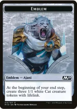 1 x Ajani, Adversary of Tyrants Emblem - M19 - LP - MTG - EOF - Image 1