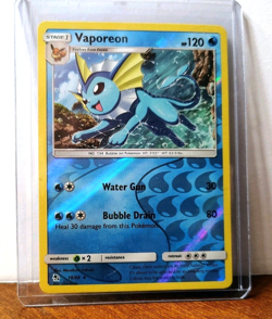 POKEMON VAPOREON 18/68 REVERSE HOLO RARE HIDDEN FATES NM NEAR MINT - Image 5