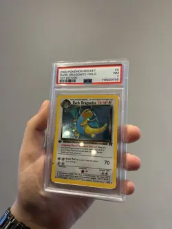 Pokemon WOTC Team Rocket Dark Dragonite Holo 5/82 1st Edition | PSA 7 |Read Desc - Image 1
