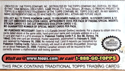 Pokemon "The First Movie" Topps 8 Trading Cards 1998 1 Foil per Pack - NEW READ - Image 4