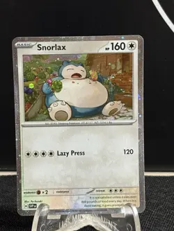 2 SWIRLS Snorlax Pokemon Scarlet & Violet SVP 122 Cosmos Holo Black Star Promo - Image 1
