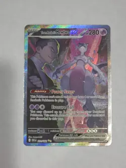 Pokemon Destined Rivals Team Rocket's Mewtwo Ex #231 Special Illustration Rare - Image 3