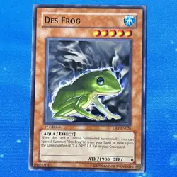 YUGIOH Des Frog CRV-EN026 Rare 1ST ED - PACK FRESH Near Mint - Image 1