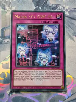 25LP-EN017 Maliss C GWC-06 Ultra Rare EMBLAZONED LTD Edition NM YuGiOh TCG - Image 1