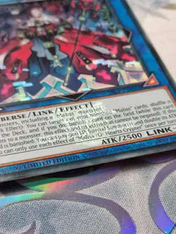 25LP-EN016 Maliss Q Hearts Crypter Ultra Rare EMBLAZONED LTD Ed NM YuGiOh TCG - Image 2