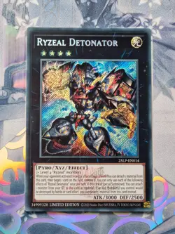 25LP-EN014 Ryzeal Detonator Secret Rare Emblazoned LTD Edition NM YuGiOh TCG - Image 1