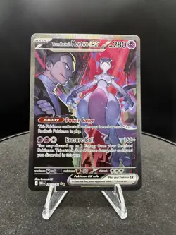 Team Rockets Mewtwo EX Special Illustration Card 231/182 Destined Rivals Pokemon - Image 1