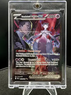 Team Rockets Mewtwo EX Special Illustration Card 231/182 Destined Rivals Pokemon - Image 3