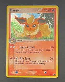 Pokemon Card Flareon 2/17 POP Series 3 Holo - Moderately Played - Image 1