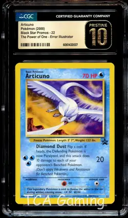 CGC 10 PRISTINE Articuno # 22 WOTC Black Star PROMO Pokemon Card 037 - Image 1