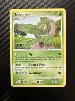 Pokemon Tropius Staff Prerelease Stamp Promo Rising Rivals Set 52/111 Card - Image 1