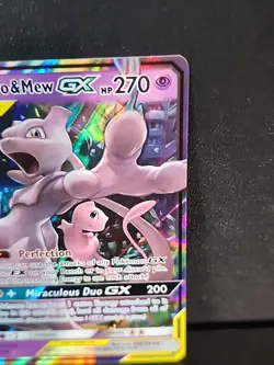Mewtwo & Mew GX 71/236 Tag Team Ultra Rare Unified Minds Pokemon Card - Image 3