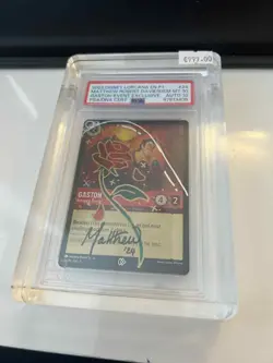 PSA10 / AUTO 10 Gaston - Arrogant Hunter 24 Disney Lorcana Promo Cards Cold Foil - Image 2
