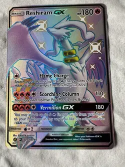 Reshiram GX Basic Pokemon Card - Flame Charge & Vermilion GX - Image 5
