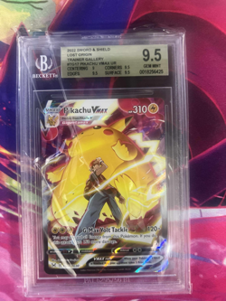 Pikachu Vmax TG17/TG30 Lost Origin Beckett Graded 9.5 Pokemon Trading Card Game - Image 1