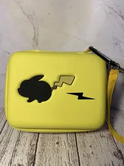 Pokemon Pikachu Carrying Travel Case Zipper Yellow for PTCG Trading Cards - Image 1