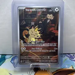 Pokemon TCG Team Rockets Meowth Card 203/182 Destined Rivals Set - Image 1