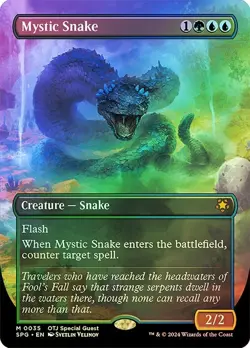 MTG FOIL Mystic Snake Borderless - Special Guests #035 nm - Image 1
