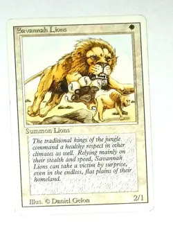 Magic the Gathering * MTG * 1 x Savannah Lions * Revised * - Image 1