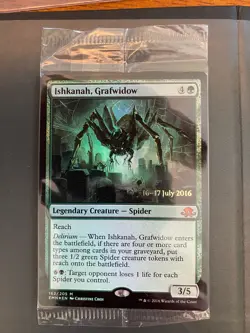 MTG Magic Ishkanah, The Grafwidow Eldritch Moon Prerelease Promo Foil Sealed NM+ - Image 1