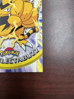 Pokemon 2000 Topps TV Animation Edition Series 3 Electabuzz #125 Blue Logo NM - Image 4