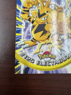 Pokemon 2000 Topps TV Animation Edition Series 3 Electabuzz #125 Blue Logo NM - Image 5