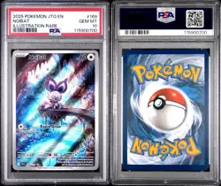 2025 POKEMON JTG EN-JOURNEY TOGETHER ILLUSTRATION RARE #169 NOIBAT PSA 10 - Image 3