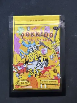 SEALED Pokkedo V1 Booster Pack Rare Set 1 - Derpy Pokemon Fan Art - Image 1