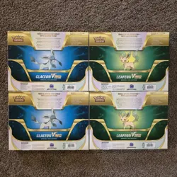 Lot of (4) Pokemon Leafeon Glaceon Vstar Collection Box Evo Skies + Fusion Packs - Image 2