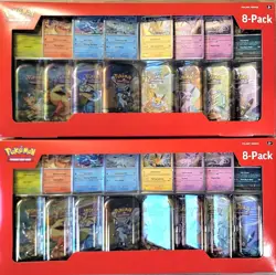 Pokemon TCG: Prismatic Evolutions 8 Mini-Tins Promos Costco Lot of 2 Sealed - Image 1