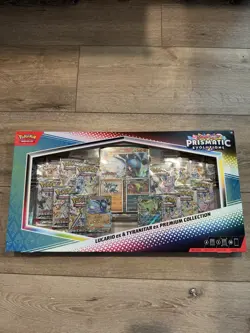 Pokemon Prismatic Evolutions Lucario EX & Tyranitar EX Premium Collection 14pack - Image 1