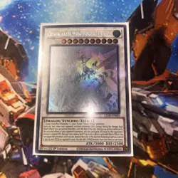 Yu-Gi-Oh! TCG Crystal Clear Wing Synchro Dragon Legendary Duelists. Ghost Rare. - Image 1