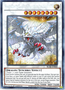 Judgment the Dragon of Heaven BLAR-EN049 Secret Rare 1st Edition Yugioh - Image 1