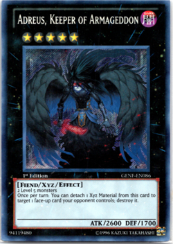 Adreus, Keeper of Armageddon - GENF-EN086 Secret Rare 1st Edition Yugioh - Image 1
