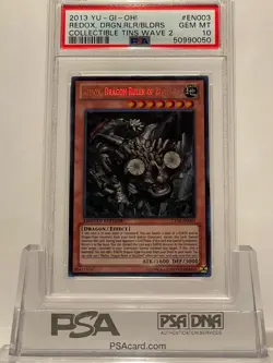 2013 Yu-Gi-Oh! Dragon Ruler Collectible Tin Set CT10-EN001-003 PSA 10 GEM MT! - Image 5