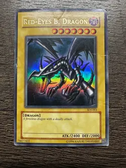 Yugioh Red-Eyes B. Dragon SDJ-001 Ultra Rare Unlimited HP / DMG - Image 1