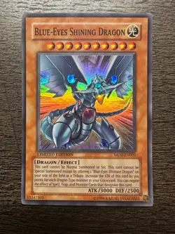 YUGIOH BLUE-EYES SHINING DRAGON MOV-EN001 SUPER - LP - Image 1