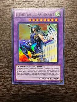 Elemental HERO Tempest LCGX-EN048 Super Rare 1st Edition LP YUGIOH - Image 1