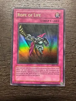YUGIOH ROPE OF LIFE PGD-105 ULTRA LIGHT PLAY - Image 1
