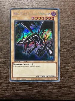 YUGIOH • RED EYES BLACK DRAGON • SECRET RARE • SBC1-ENF01 • 1st EDITION • NM - Image 1