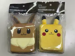 Pokemon Card Game Plush Deck Box Case Pikachu & Eevee Pokemon Center NEW Japan - Image 1