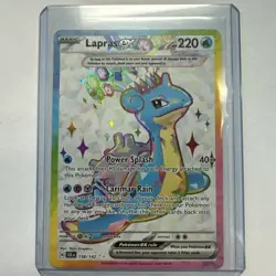 Pokemon TCG Lapras EX 158/142 Stellar Crown Ultra Rare Holo Card - Image 1