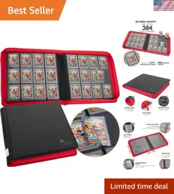 Elegant 12 Pocket Trading Card Binder with Water-Resistant Cover - 384 Capacity - Image 1