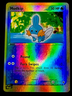 Mudkip 60/109 NM Ruby and Sapphire Reverse Holo Vintage Pokemon Card - Image 1