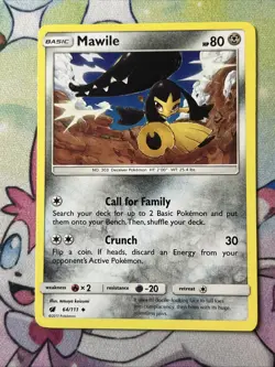 Mawile 64/111 - LP SM Crimson Invasion - Pokemon 2017 Uncommon TCG Card (A) - Image 1